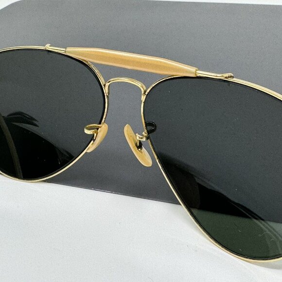 Ray Ban Bausch & Lomb Large 62-12 Aviator Vintage B+L Sunglasses w/Case US Made - Picture 4 of 10